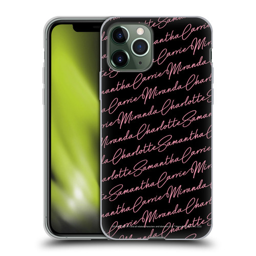 Sex and The City: Television Series Graphics Name Pattern Soft Gel Case for Apple iPhone 11 Pro