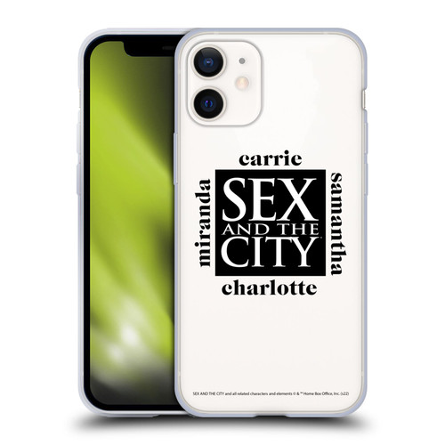 Sex and The City: Television Series Graphics Character 1 Soft Gel Case for Apple iPhone 12 Mini