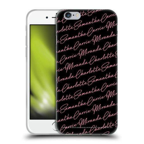 Sex and The City: Television Series Graphics Name Pattern Soft Gel Case for Apple iPhone 6 / iPhone 6s