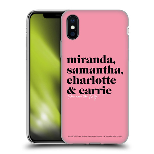 Sex and The City: Television Series Graphics Character 2 Soft Gel Case for Apple iPhone X / iPhone XS