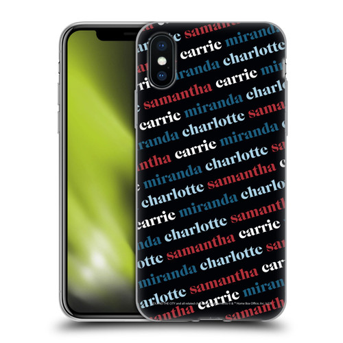 Sex and The City: Television Series Graphics Name Pattern 2 Soft Gel Case for Apple iPhone X / iPhone XS