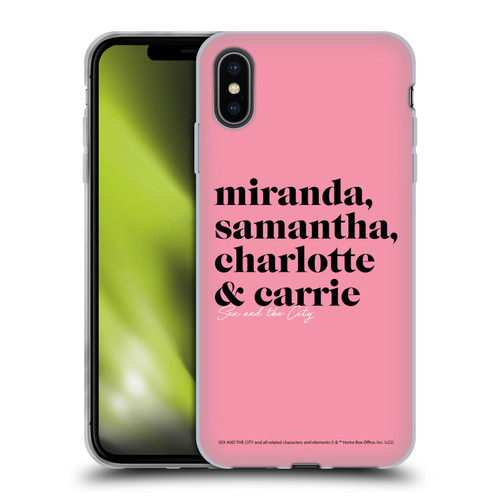 Sex and The City: Television Series Graphics Character 2 Soft Gel Case for Apple iPhone XS Max