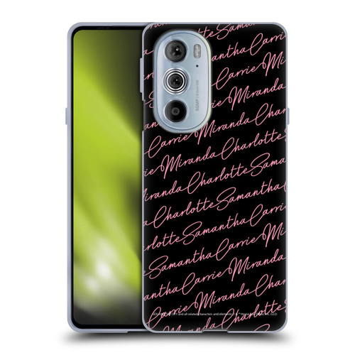 Sex and The City: Television Series Graphics Name Pattern Soft Gel Case for Motorola Edge X30