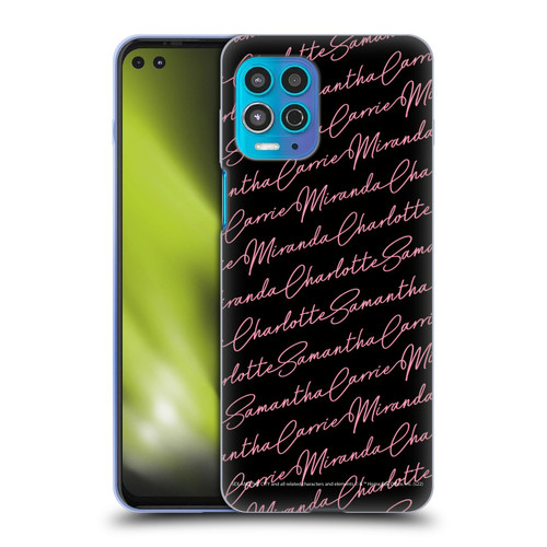 Sex and The City: Television Series Graphics Name Pattern Soft Gel Case for Motorola Moto G100