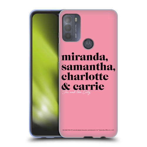 Sex and The City: Television Series Graphics Character 2 Soft Gel Case for Motorola Moto G50