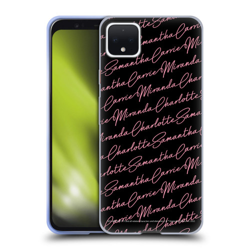 Sex and The City: Television Series Graphics Name Pattern Soft Gel Case for Google Pixel 4 XL