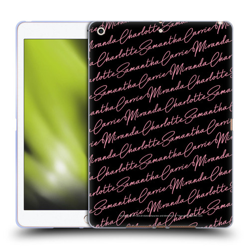 Sex and The City: Television Series Graphics Name Pattern Soft Gel Case for Apple iPad 10.2 2019/2020/2021