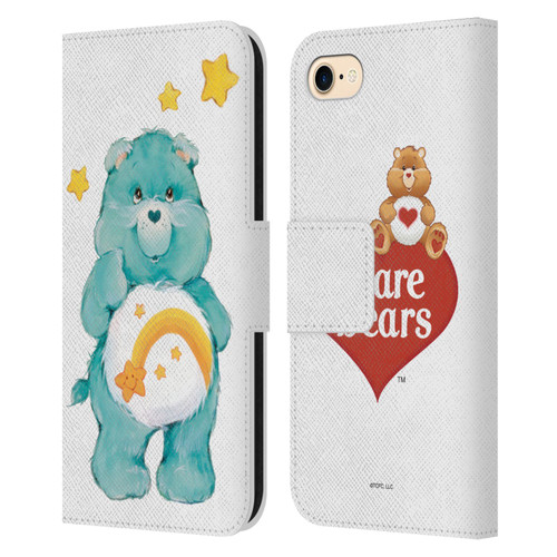 Care Bears Classic Wish Leather Book Wallet Case Cover For Apple iPhone 7 / 8 / SE 2020 & 2022