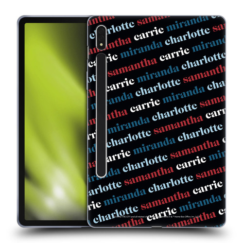 Sex and The City: Television Series Graphics Name Pattern 2 Soft Gel Case for Samsung Galaxy Tab S8