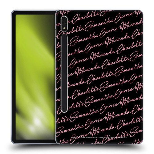 Sex and The City: Television Series Graphics Name Pattern Soft Gel Case for Samsung Galaxy Tab S8