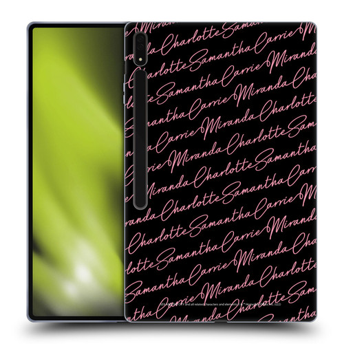 Sex and The City: Television Series Graphics Name Pattern Soft Gel Case for Samsung Galaxy Tab S8 Ultra