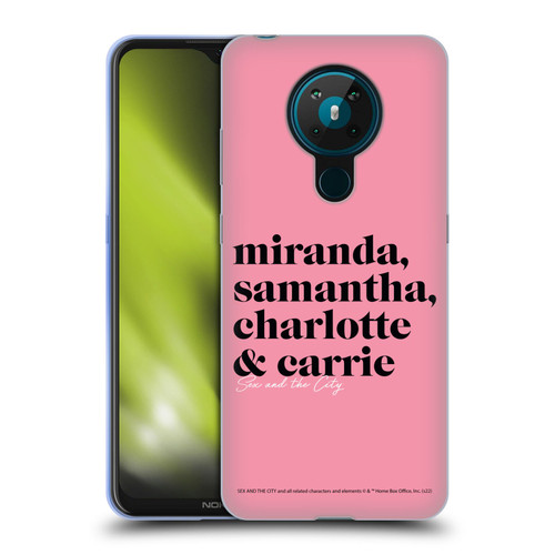 Sex and The City: Television Series Graphics Character 2 Soft Gel Case for Nokia 5.3