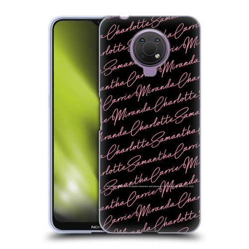 Sex and The City: Television Series Graphics Name Pattern Soft Gel Case for Nokia G10