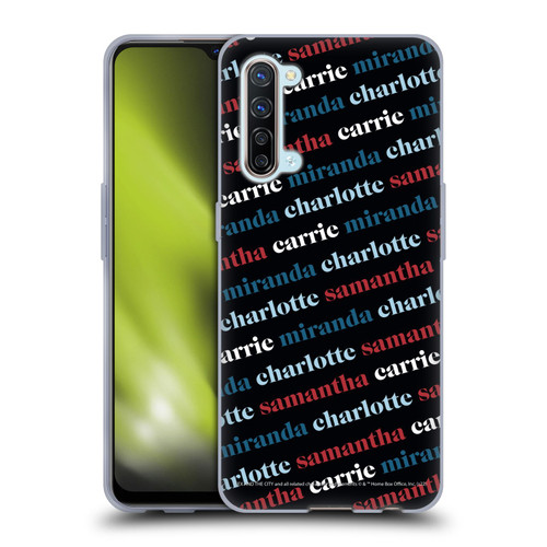 Sex and The City: Television Series Graphics Name Pattern 2 Soft Gel Case for OPPO Find X2 Lite 5G