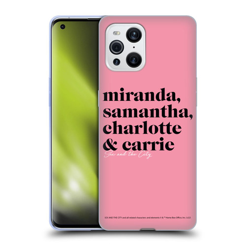 Sex and The City: Television Series Graphics Character 2 Soft Gel Case for OPPO Find X3 / Pro