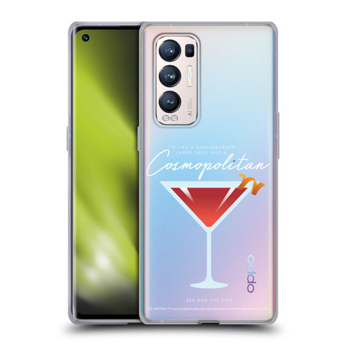 Sex and The City: Television Series Graphics Glass Soft Gel Case for OPPO Find X3 Neo / Reno5 Pro+ 5G