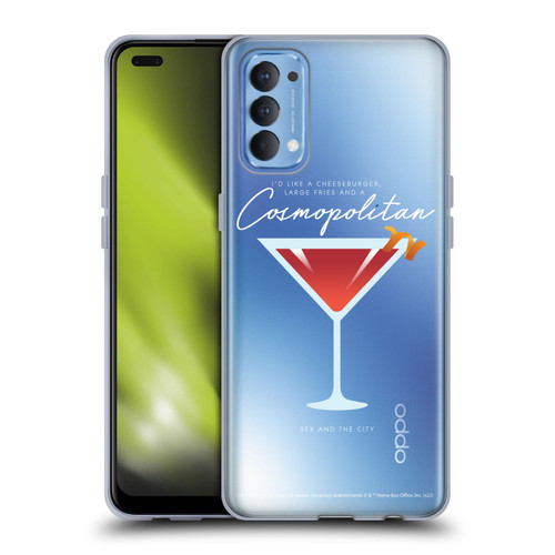 Sex and The City: Television Series Graphics Glass Soft Gel Case for OPPO Reno 4 5G