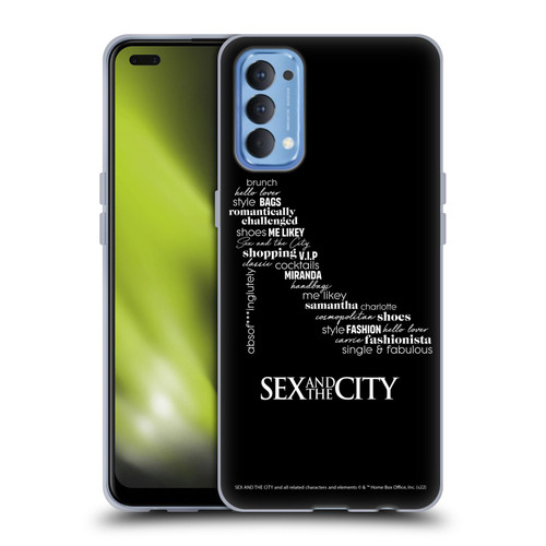 Sex and The City: Television Series Graphics Shoe Soft Gel Case for OPPO Reno 4 5G