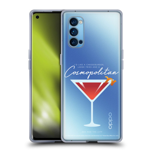 Sex and The City: Television Series Graphics Glass Soft Gel Case for OPPO Reno 4 Pro 5G