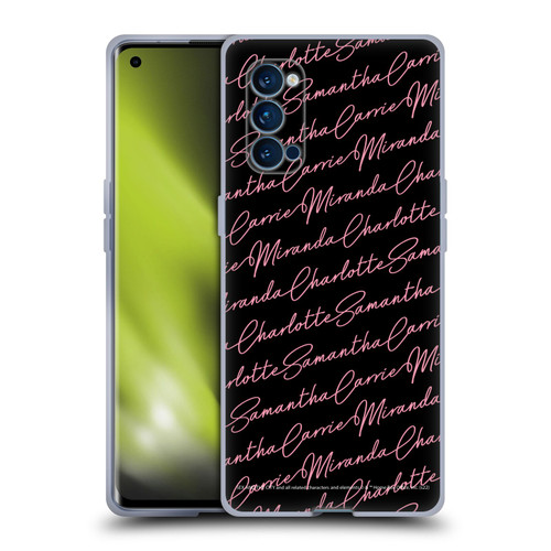 Sex and The City: Television Series Graphics Name Pattern Soft Gel Case for OPPO Reno 4 Pro 5G