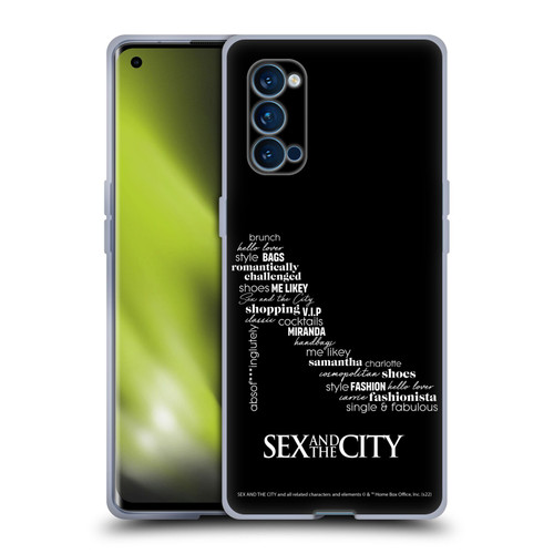 Sex and The City: Television Series Graphics Shoe Soft Gel Case for OPPO Reno 4 Pro 5G