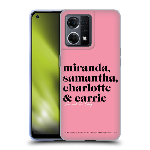 Sex and The City: Television Series Graphics Character 2 Soft Gel Case for OPPO Reno8 4G