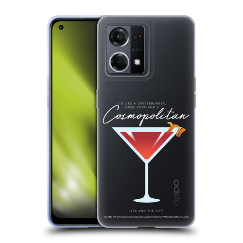 Sex and The City: Television Series Graphics Glass Soft Gel Case for OPPO Reno8 4G