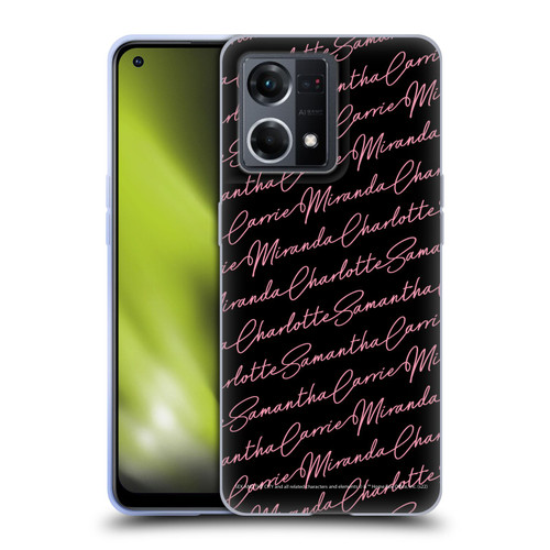Sex and The City: Television Series Graphics Name Pattern Soft Gel Case for OPPO Reno8 4G