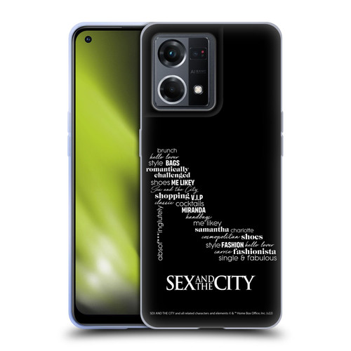 Sex and The City: Television Series Graphics Shoe Soft Gel Case for OPPO Reno8 4G