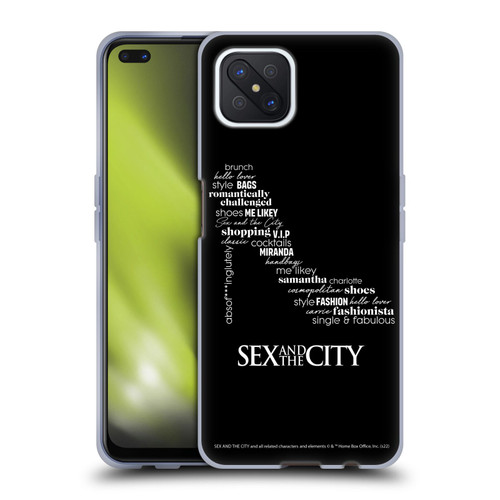 Sex and The City: Television Series Graphics Shoe Soft Gel Case for OPPO Reno4 Z 5G