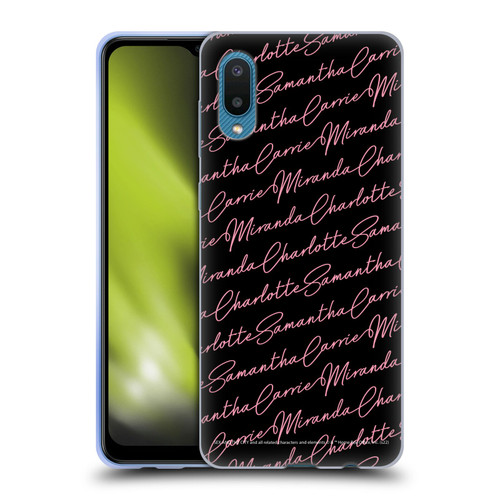 Sex and The City: Television Series Graphics Name Pattern Soft Gel Case for Samsung Galaxy A02/M02 (2021)