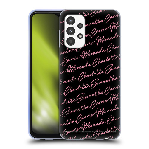Sex and The City: Television Series Graphics Name Pattern Soft Gel Case for Samsung Galaxy A13 (2022)