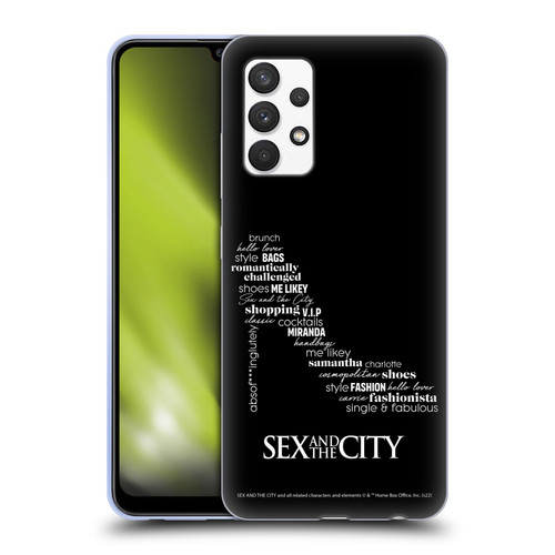 Sex and The City: Television Series Graphics Shoe Soft Gel Case for Samsung Galaxy A32 (2021)