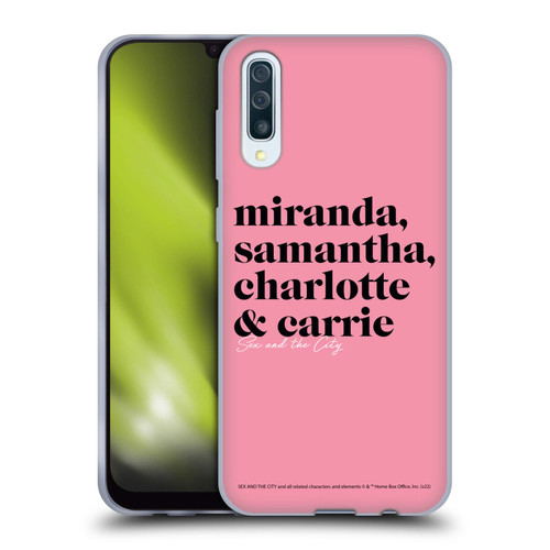 Sex and The City: Television Series Graphics Character 2 Soft Gel Case for Samsung Galaxy A50/A30s (2019)