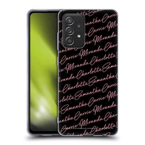 Sex and The City: Television Series Graphics Name Pattern Soft Gel Case for Samsung Galaxy A52 / A52s / 5G (2021)