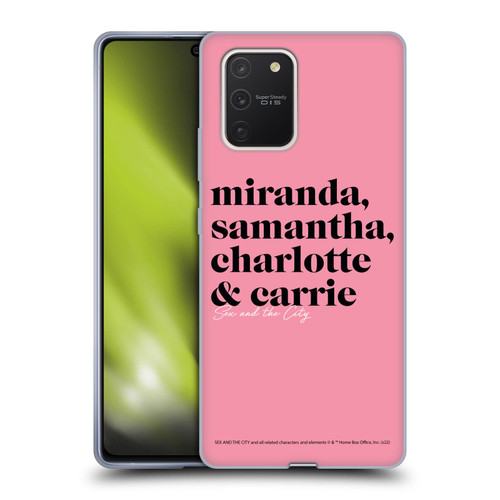 Sex and The City: Television Series Graphics Character 2 Soft Gel Case for Samsung Galaxy S10 Lite