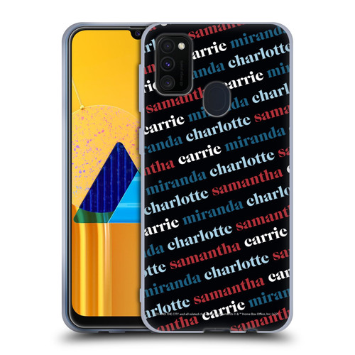 Sex and The City: Television Series Graphics Name Pattern 2 Soft Gel Case for Samsung Galaxy M30s (2019)/M21 (2020)