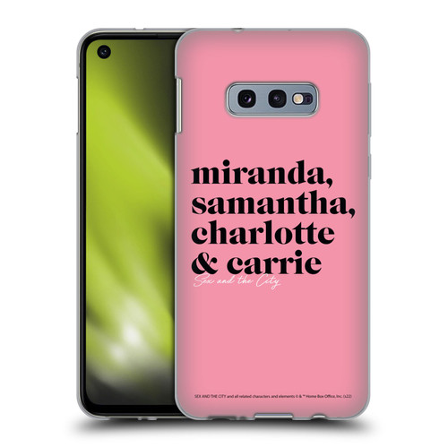 Sex and The City: Television Series Graphics Character 2 Soft Gel Case for Samsung Galaxy S10e