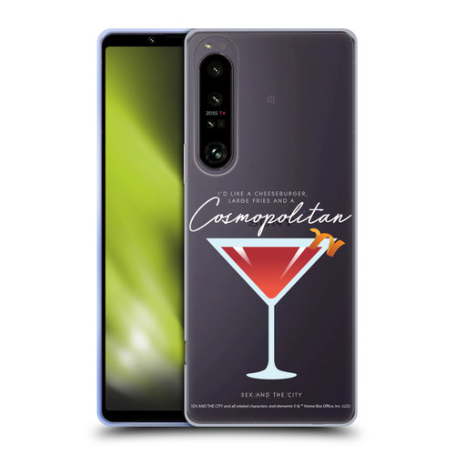 Sex and The City: Television Series Graphics Glass Soft Gel Case for Sony Xperia 1 IV