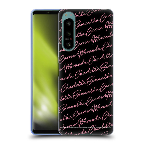 Sex and The City: Television Series Graphics Name Pattern Soft Gel Case for Sony Xperia 5 IV