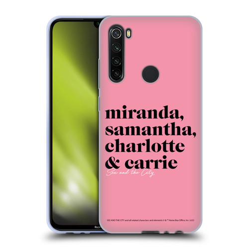 Sex and The City: Television Series Graphics Character 2 Soft Gel Case for Xiaomi Redmi Note 8T