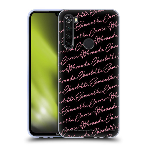 Sex and The City: Television Series Graphics Name Pattern Soft Gel Case for Xiaomi Redmi Note 8T