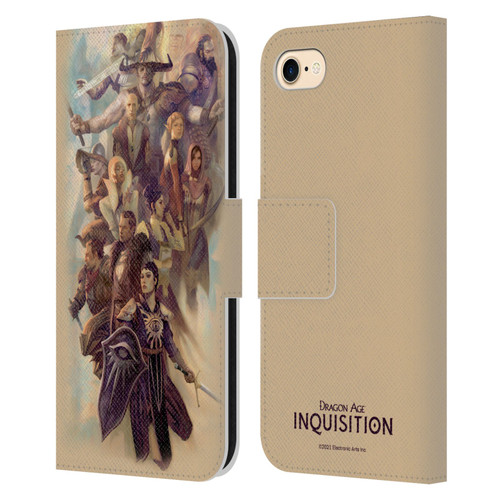 EA Bioware Dragon Age Inquisition Graphics Companions And Advisors Leather Book Wallet Case Cover For Apple iPhone 7 / 8 / SE 2020 & 2022