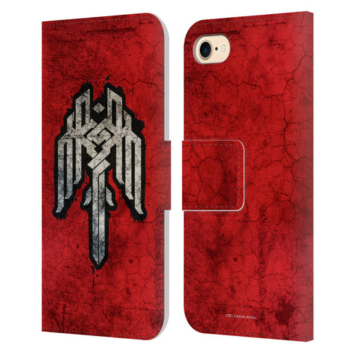 EA Bioware Dragon Age Heraldry Kirkwall Symbol Leather Book Wallet Case Cover For Apple iPhone 7 / 8 / SE 2020 & 2022