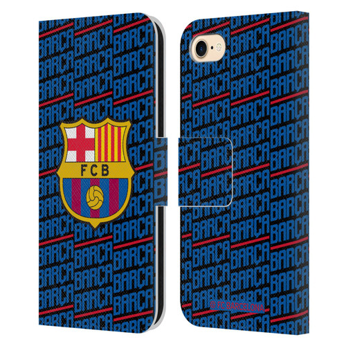 FC Barcelona Crest Patterns Barca Leather Book Wallet Case Cover For Apple iPhone 7 / 8 / SE 2020 & 2022