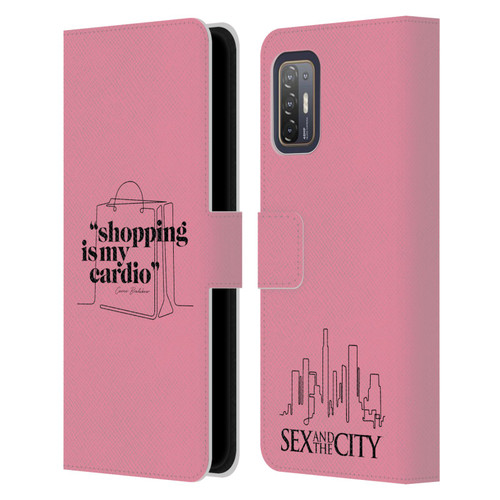 Sex and The City: Television Series Characters Shopping Cardio Carrie Leather Book Wallet Case Cover For HTC Desire 21 Pro 5G
