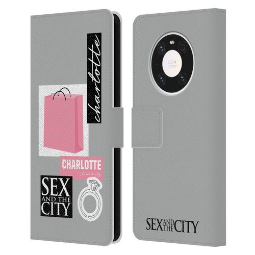 Sex and The City: Television Series Characters Shopping Bag Charlotte Leather Book Wallet Case Cover For Huawei Mate 40 Pro 5G