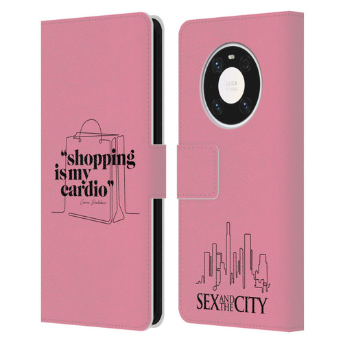 Sex and The City: Television Series Characters Shopping Cardio Carrie Leather Book Wallet Case Cover For Huawei Mate 40 Pro 5G