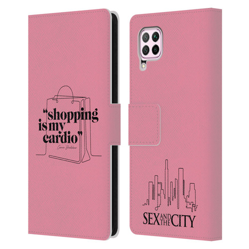Sex and The City: Television Series Characters Shopping Cardio Carrie Leather Book Wallet Case Cover For Huawei Nova 6 SE / P40 Lite