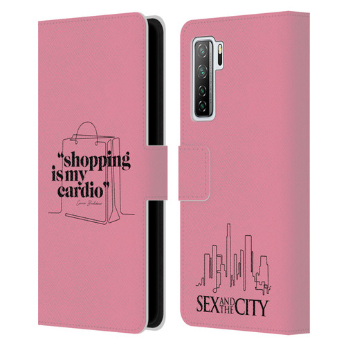 Sex and The City: Television Series Characters Shopping Cardio Carrie Leather Book Wallet Case Cover For Huawei Nova 7 SE/P40 Lite 5G